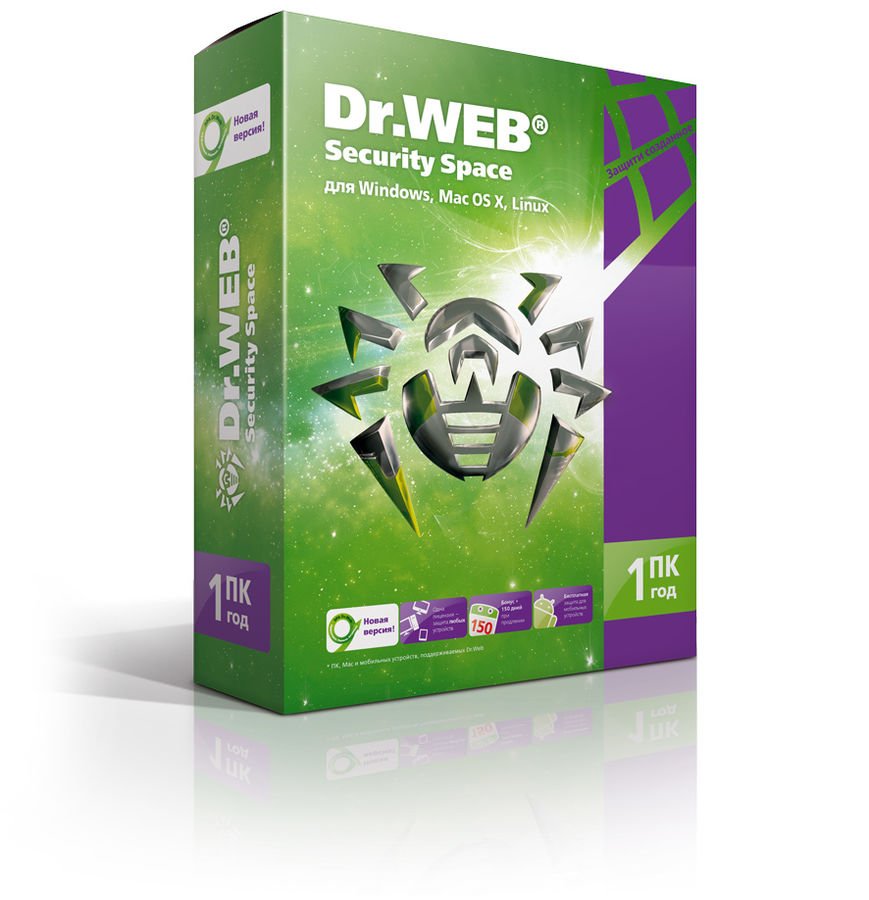 ПО Dr.Web Security Space (КЗ), 1 ПК/1 год. Лицензия, DVD, коробка (BHW-B-12M-1-A3)