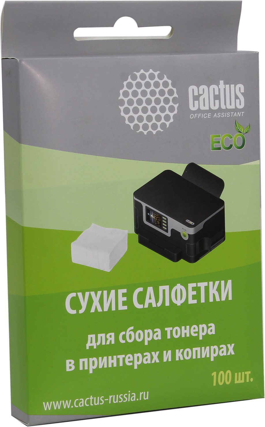 Салфетки Cactus CS-P2003E для сбора тонера 100шт сухих