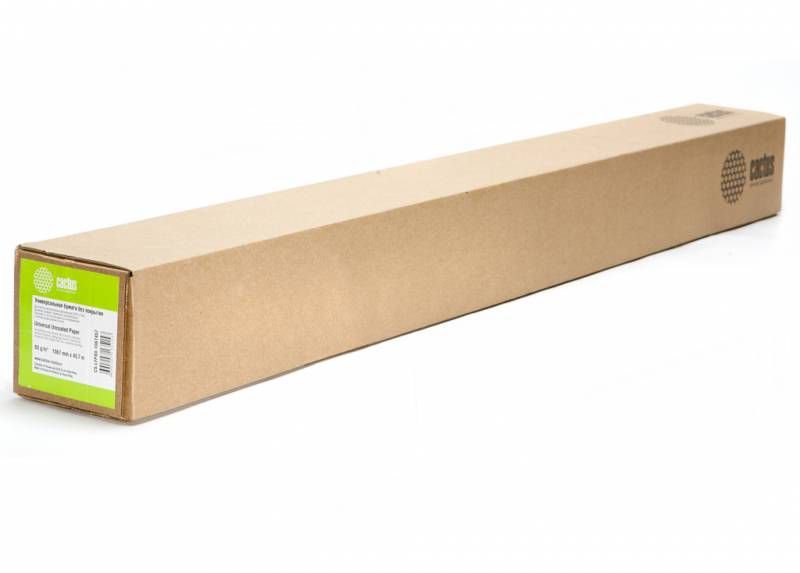Бумага Cactus Eco CS-LFP80-1067457E 42"(A0+) 1067мм-45.7м/80г/м2/белый CIE155% для струйной печати втулка:50.8мм (2") (упак.:1рул)