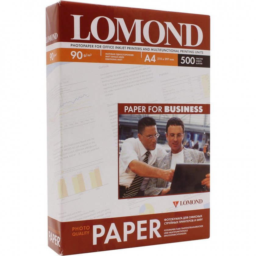 Бумага Lomond 0102131 A4/90г/м2/500л./белый матовое для струйной печати