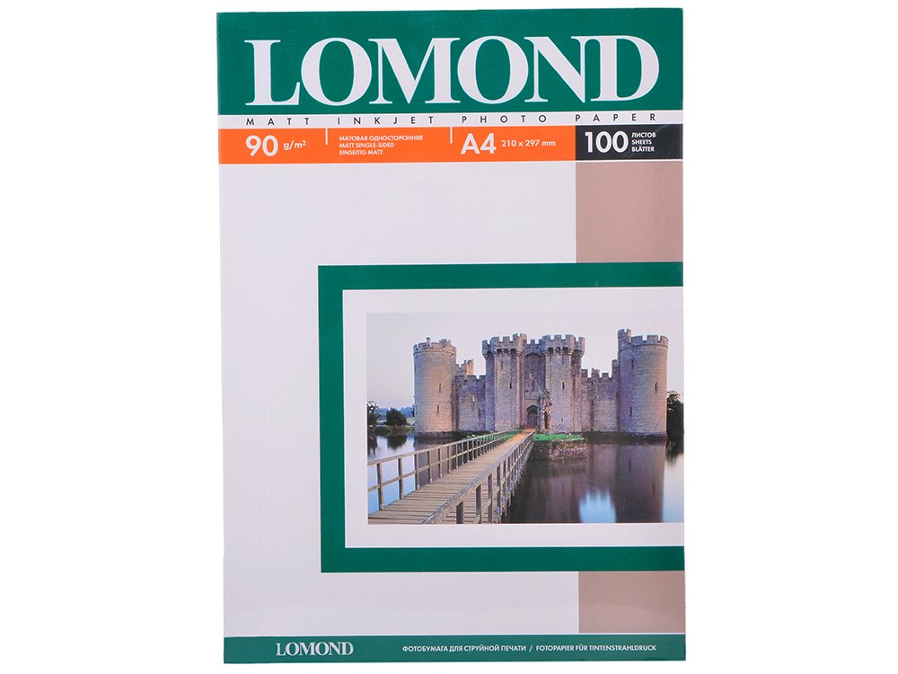 Фотобумага Lomond 0102001 A4/90г/м2/100л./белый матовое для струйной печати