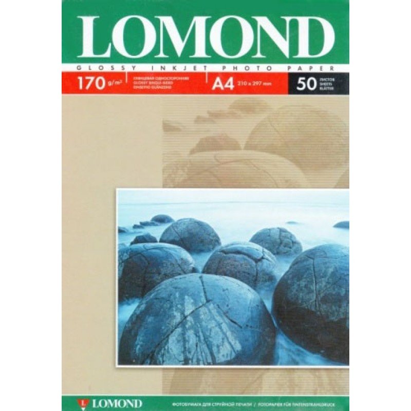 Фотобумага Lomond 0102142 A4/170г/м2/50л./белый глянцевое для струйной печати