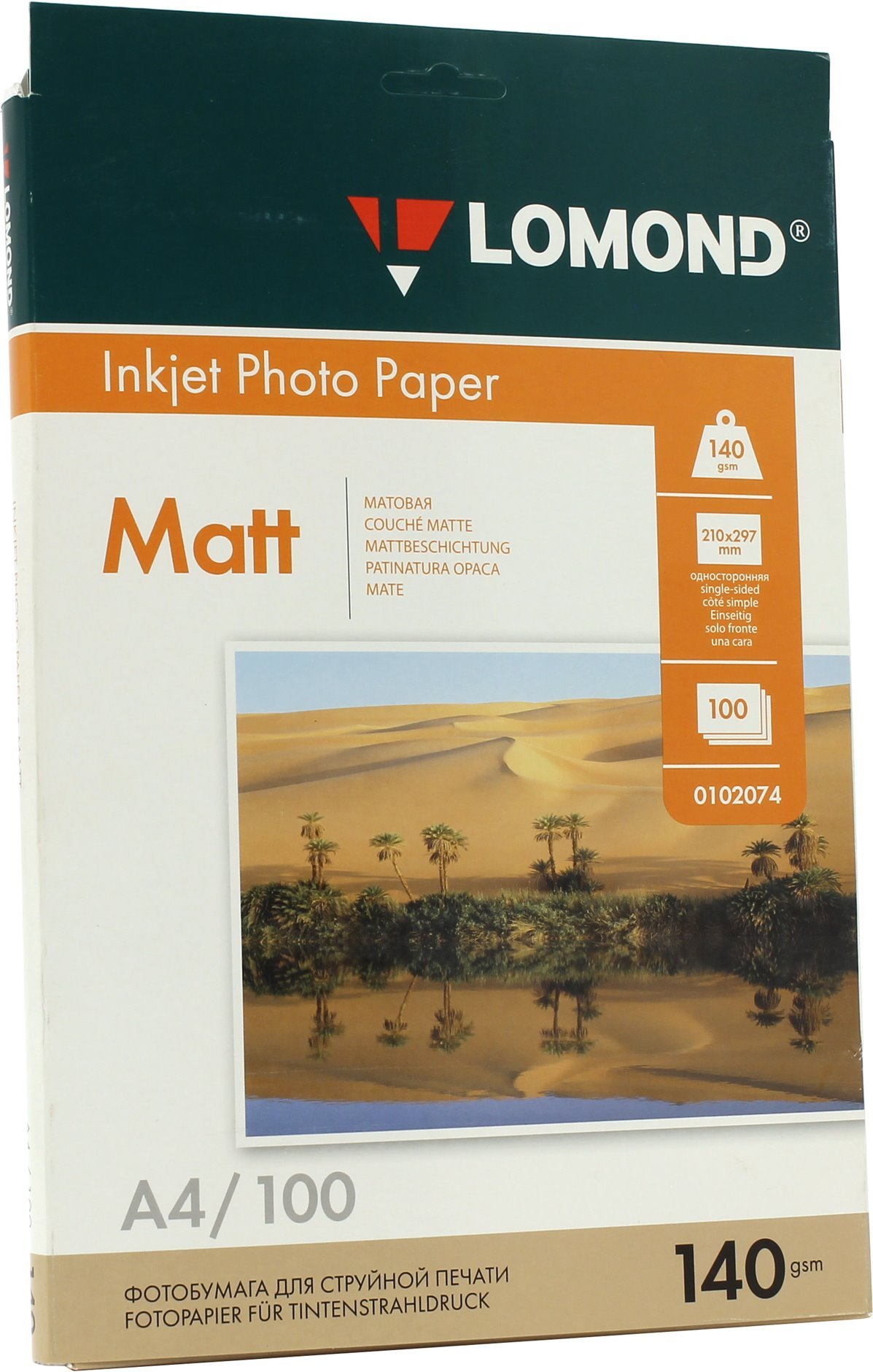 Бумага Lomond 0102074 A4/140г/м2/100л./белый матовое для струйной печати