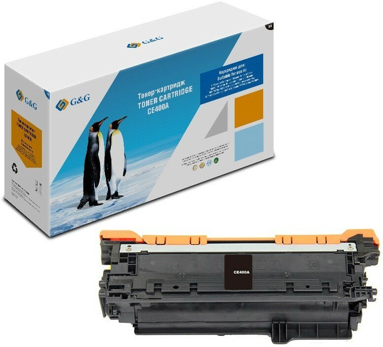 Картридж лазерный G&G GG-CE400A черный 5500стр для HP LJ Enterprise 500 M551n/MFP M575dn/MFP M570dn