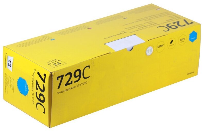Картридж T2 729 (TC-C729C) для Canon i-SENSYS LBP7010C/HP LJ Pro CP1025 (1000 стр.) Голубой, с чипом