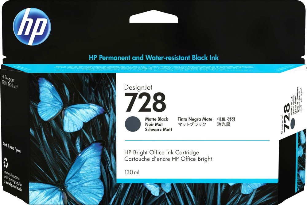 Картридж HP 3WX25A 728 130-ml Matte Black DesignJet Ink Cartridge