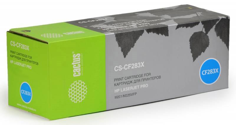 Тонер Картридж Cactus CS-CF283X черный для HP LaserJet Pro MFP M125nw, MFP M127fw (2500стр.)