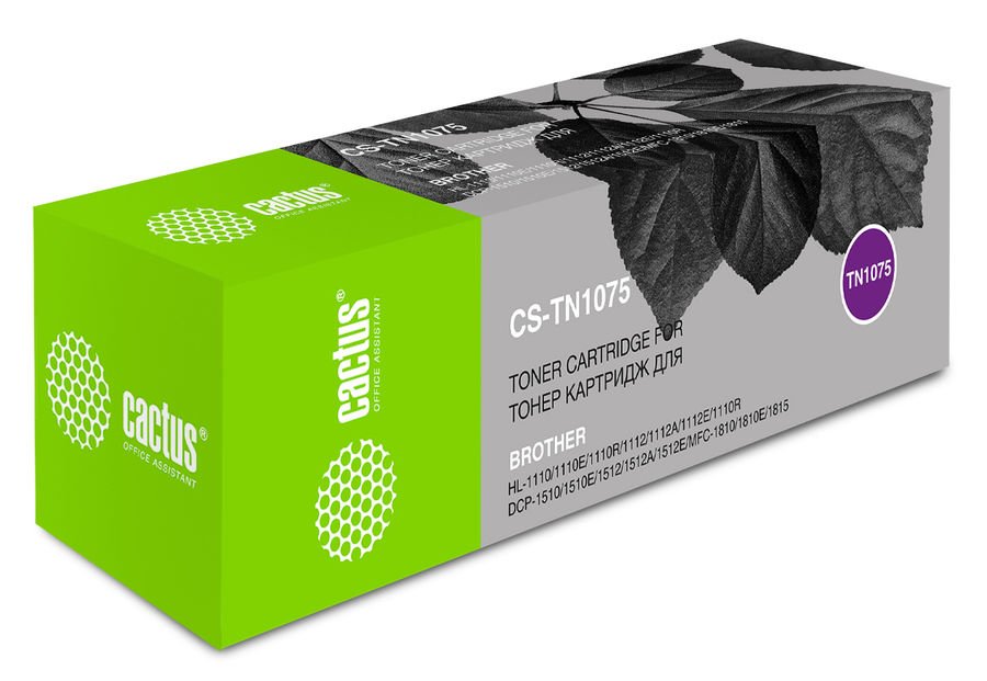 Тонер Картридж Cactus CS-TN1075 черный HL-1110/1112/1510/1512/1810/1815 (1000стр.)