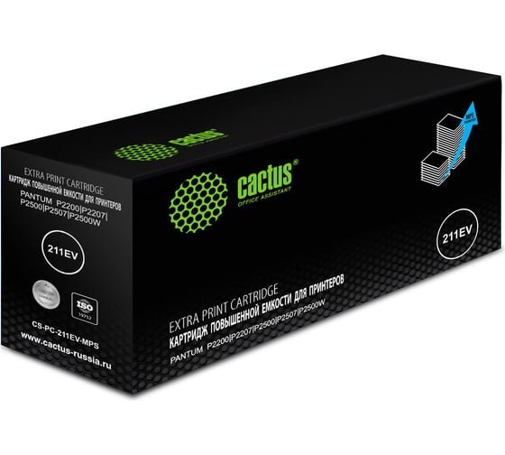 Картридж лазерный Cactus CS-PC-211EV-MPS black (6000стр) для Pantum P2200/P2207/P2500/P2507/P2500W)