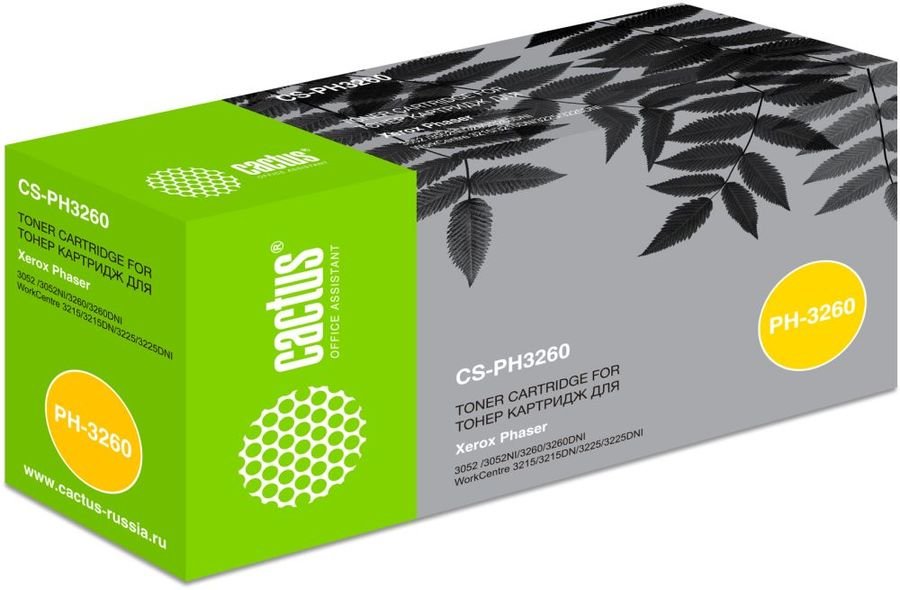 Картридж лазерный Cactus CS-PH3260 106R02778 черный (3000стр.) для Xerox Phaser 3052/3260/WC 3215/32
