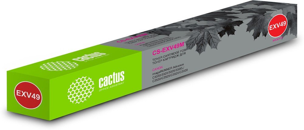 Картридж лазерный Cactus CS-EXV49M C-EXV49M M пурпурный 19000стр для Canon IR C3320/C3320i/C3325i/C3330i/C3500/C3520i MFP/C3525i MFP/C3530i MFP