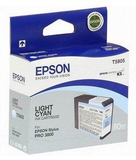 Картридж струйный Epson T5805 C13T580500 светло-голубой (80мл) для Epson St Pro 3800