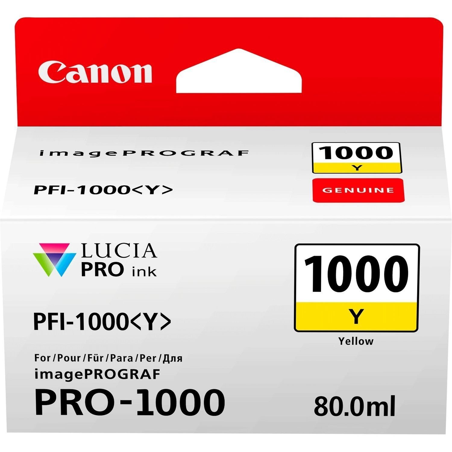 Картридж струйный Canon PFI-1000 Y 0549C001 желтый для Canon Pixma MG5740/MG6840/MG7740