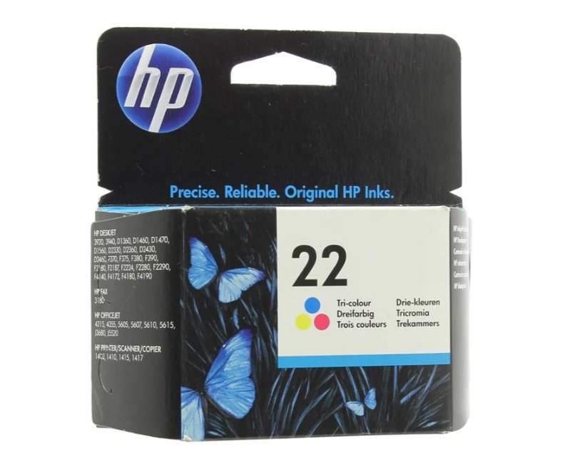 Картридж струйный HP 22 C9352AE многоцветный (165стр.) для HP DJ 3920/3940/PSC 1410