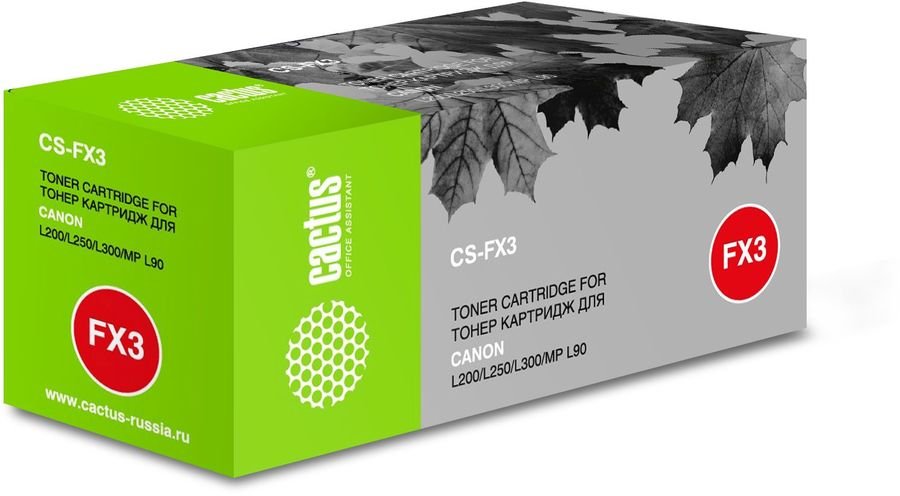 Картридж Cactus CS-FX3 для принтеров CANON L200/L250/L300/MP L90,чёрный 2700 стр.