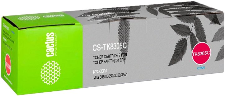 Тонер Картридж Cactus CS-TK8305C голубой для Kyocera Mita 3050/3051/3550/3551 (15000стр.)