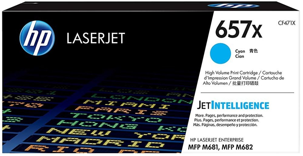 Картридж лазерный HP 657X CF471X голубой (23000стр.) для HP CLJet Enterprise Flow M681z/M682z/681dh/681f