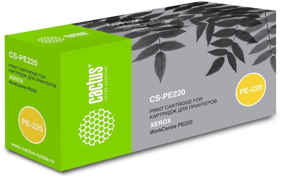 Тонер Картридж Cactus CS-PE220 (013R00621) черный для Xerox WorkCentre PE 220 (3000стр.)