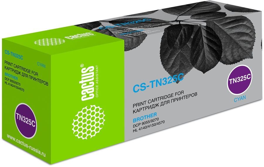 Тонер Картридж Cactus CS-TN325C голубой для Brother DCP 9055/9270; HL 4140/4150/4570  (3500стр.)