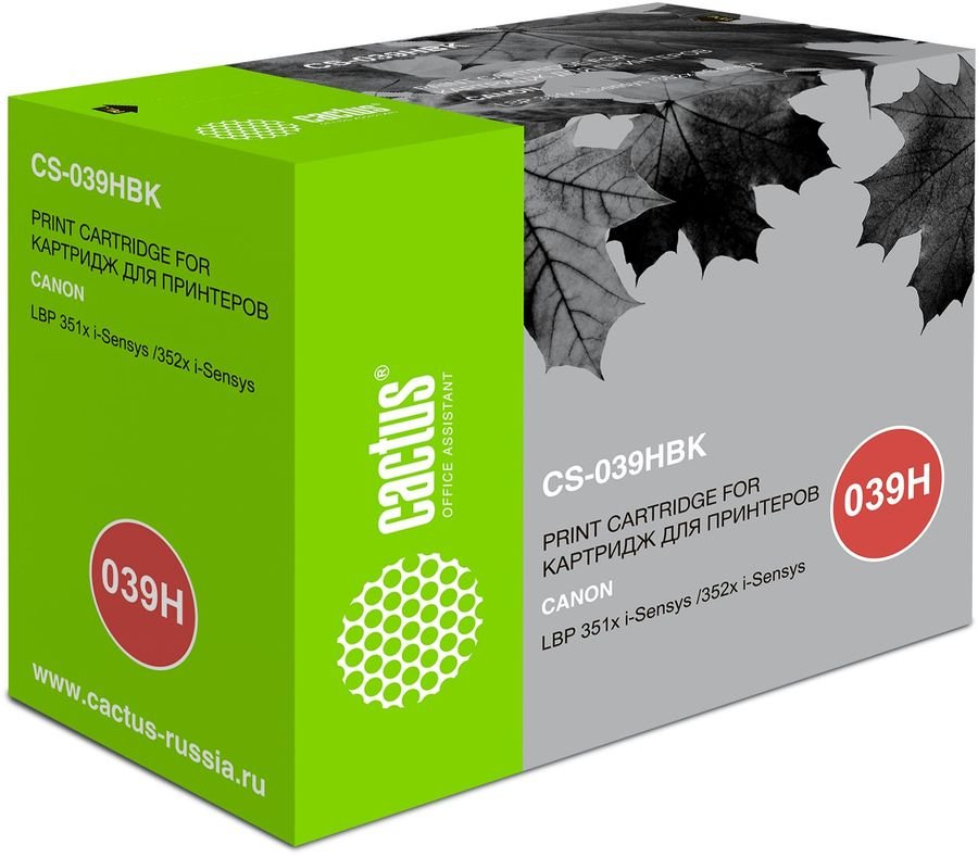 Тонер Картридж Cactus CS-039HBK черный (25000стр.) для Canon LBP 351x i-Sensys /352x i-Sensys