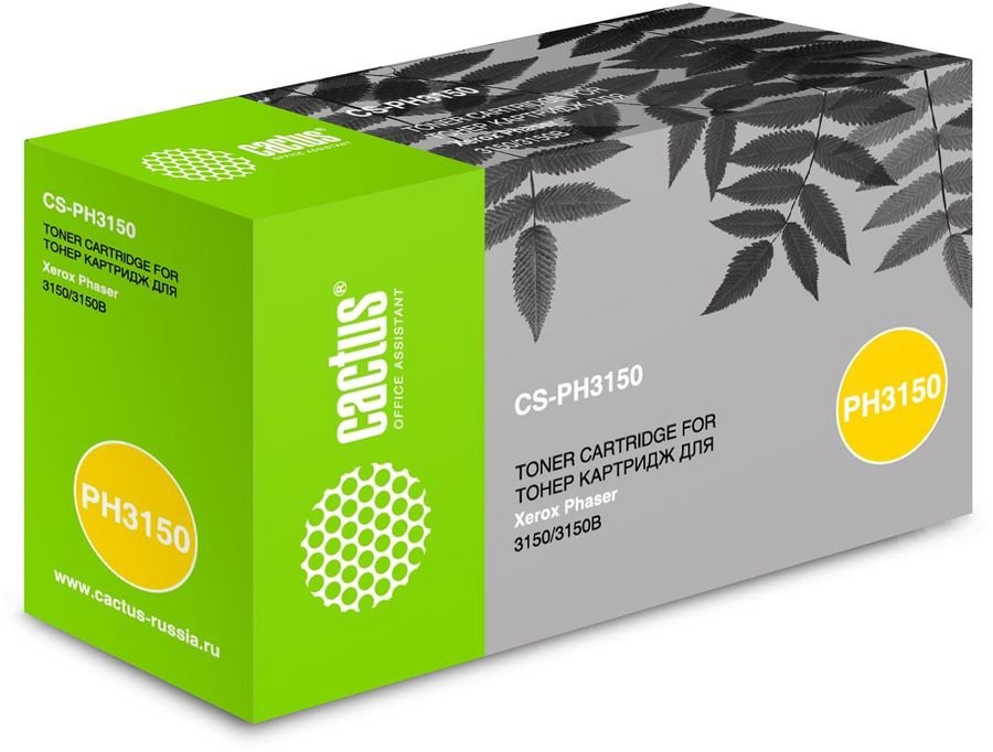 Тонер Картридж Cactus CS-PH3150 (109R00747) черный для Xerox Phaser 3150, 3150b, 3150n, 3151  (5000стр.)