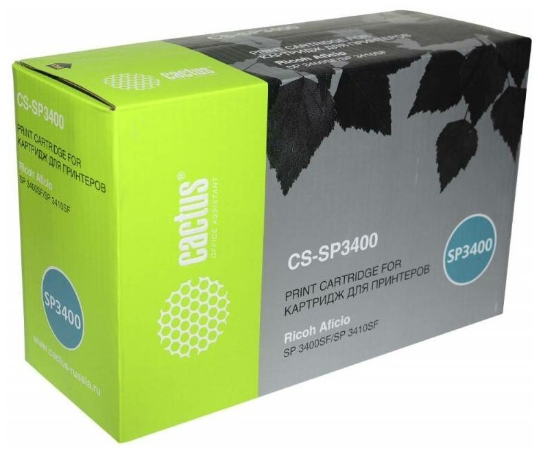Тонер Картридж Cactus CS-SP3400 черный для Ricoh Aficio SP 3400/3410/3400n/3410dn/3400sf/3410sf (5000стр.)