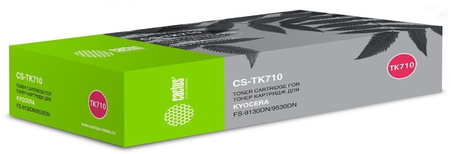 Тонер Картридж Cactus CS-TK710 черный (40000стр.) для Kyocera Mita FS 9130/9130DN/ 9530