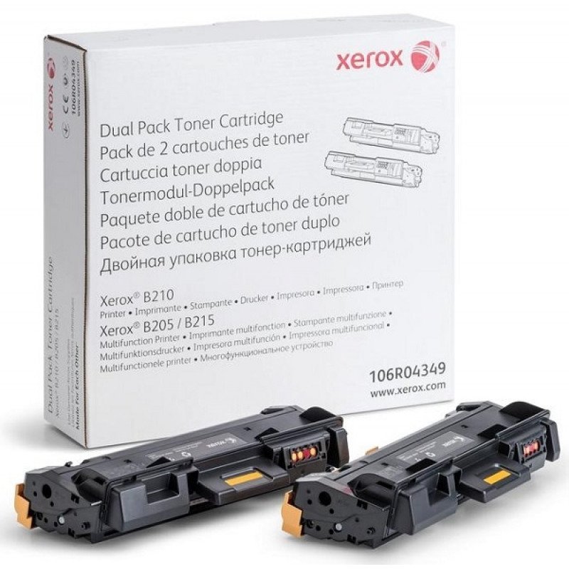 Картридж лазерный Xerox 106R02782 черный x2упак. (6000стр.) для Xerox Phaser 3052/3260 WC 3215/3225