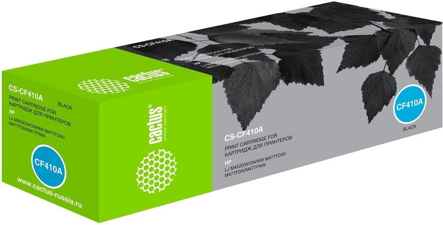 Тонер Картридж Cactus CS-CF410A черный для HP LJ M452DW/DN/NW, M477FDW/M477FDN/M477FNW (2300стр.)
