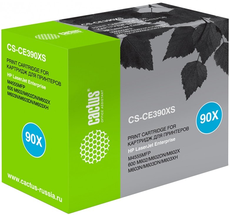 Картридж Cactus CE390A (CS-CE390A) для HP LaserJet M4555MFP, черный , 10 000 стр