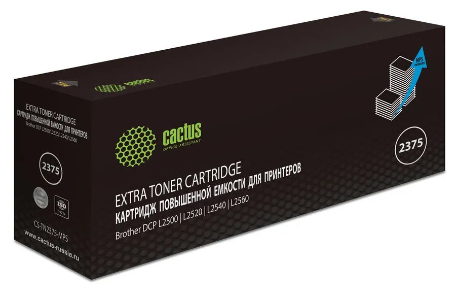 Картридж Cactus TN-2375X (CS-TN2375-MPS) черный лазерный (10400стр.) для Brother DCP L2500/L2520/L2540/L2560