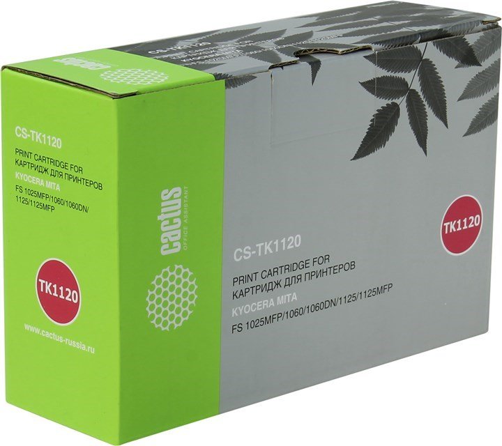 Тонер Картридж Cactus CS-TK1120BK черный для Kyocera Mita FS 1025MFP/1060/1060DN/1125/1125MFP (3000стр.)