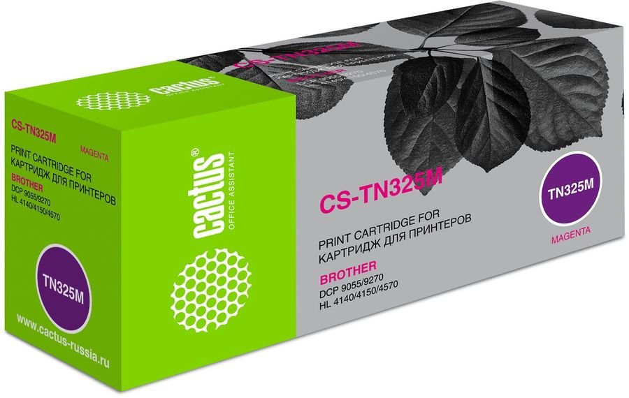 Тонер Картридж Cactus CS-TN325M пурпурный для Brother DCP 9055/9270; HL 4140/4150/4570  (3500стр.)