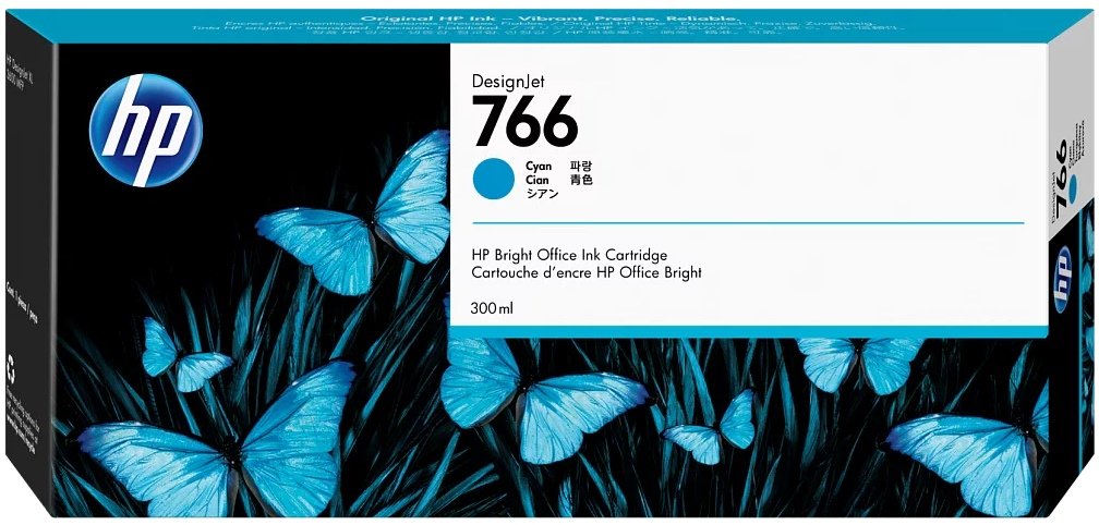 Картридж HP 766 P2V89A голубой для HP DesignJet XL 3600 MFP, 300 мл