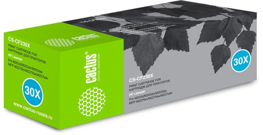 Тонер Картридж Cactus CS-CF230X черный (3500стр.) для HP LJ 203/227
