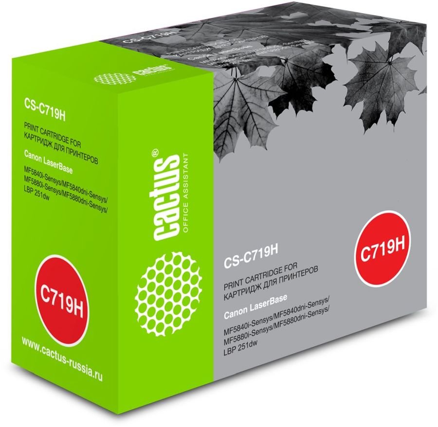 Картридж Cactus CS-C719H для Canon i-SENSYS MF5840/ MF5880, черный, 6400стр