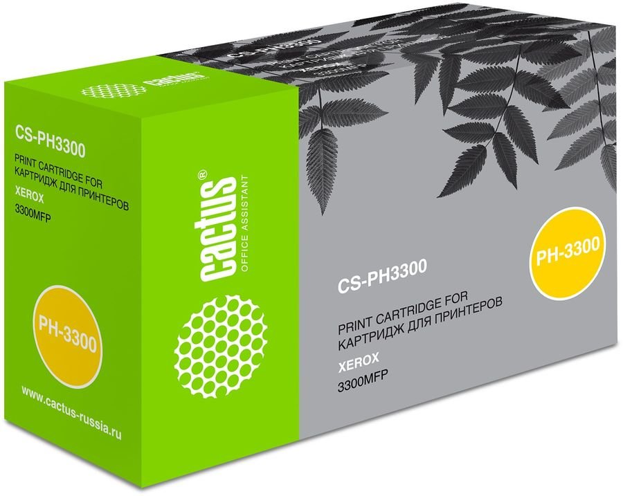 Тонер Картридж Cactus CS-PH3300 (106R01412) черный для Xerox Phaser 3300 MFP X (8000стр.)