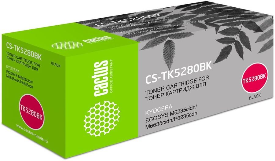 Тонер Картридж Cactus CS-TK5280BK черный (13000стр.) для Kyocera ECOSYS P6235cdn, M6235cidn, M6635cidn
