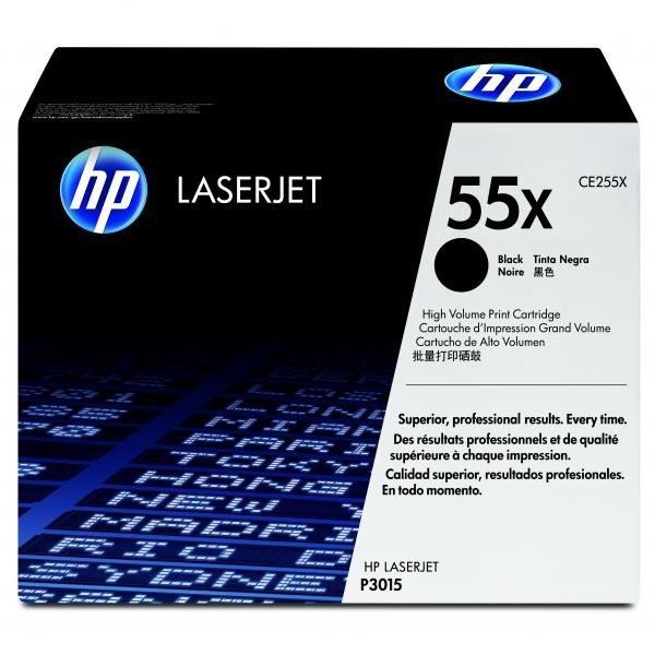 Картридж лазерный HP 55X CE255X черный (12500стр.) для HP LJ P3015