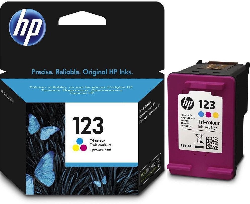 Картридж струйный HP 123 F6V16AE многоцветный для HP DJ 2130 (100стр.)