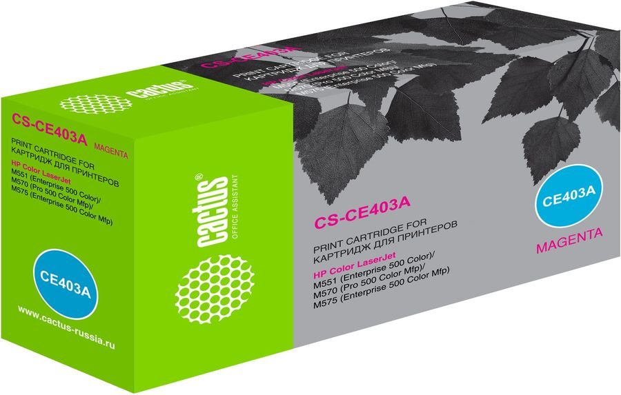 Картридж Cactus CS-CE403A для HP CLJ Color M551 series пурпурный 6000 стр