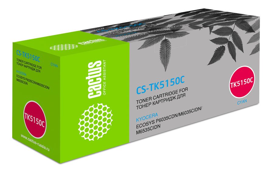 Картридж лазерный Cactus CS-TK5150C голубой (10000стр.) для Kyocera Ecosys M6035cidn/P6035cdn