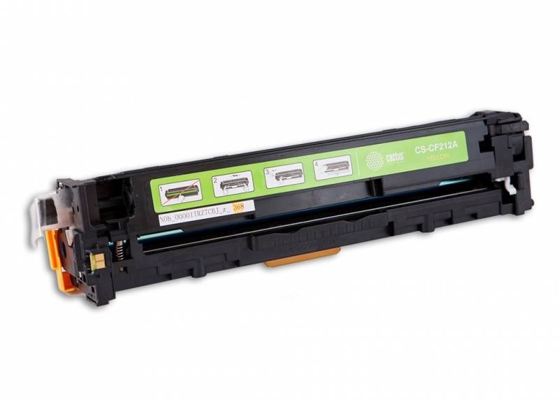 Тонер Картридж Cactus CS-CF212A желтый для HP LaserJet Pro 200 M251/M276 (1800стр.)