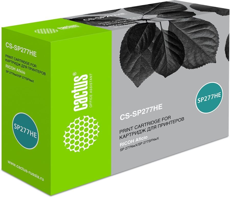Тонер Картридж Cactus CS-SP277HE черный (2600стр.) для Ricoh Aficio SP 277NwX/SP 277SFNwX