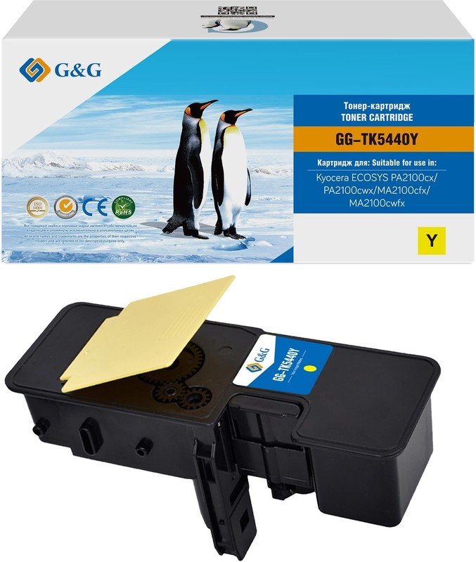 Картридж лазерный G&G GG-TK5440Y TK-5440Y желтый 2400стр для Kyocera ECOSYS PA2100cx/PA2100cwx/MA2100cfx/MA2100cwfx