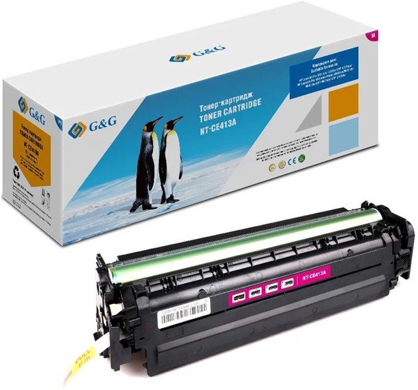 Картридж лазерный G&G GG-CE413A пурпурный 2600стр для HP LJ Pro 300 color M351a/MFP M375nw Pro 400 color Printer M451nw/MFP M475d