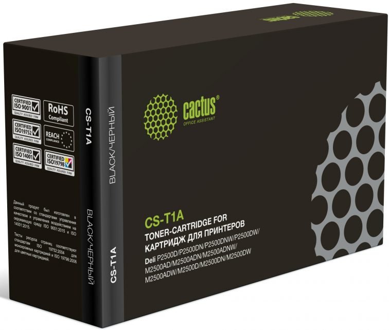Картридж лазерный Cactus deli T1A CS-T1A черный (2000стр) для Deli P2500D/P2500DN/P2500DNW/P2500DW