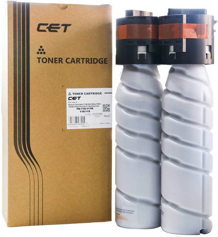 Картридж лазерный Cet CET6701U TN-116/TN-117H/TN-118/TN-119 черный 12000стр для Konica Minolta Bizhub 164/184/7718/185/185e/7818/7818e/195/215/235