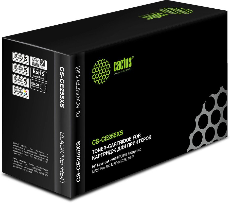Картридж лазерный Cactus CS-CE255XS CE255X черный (12500стр.) для HP LJ P3015