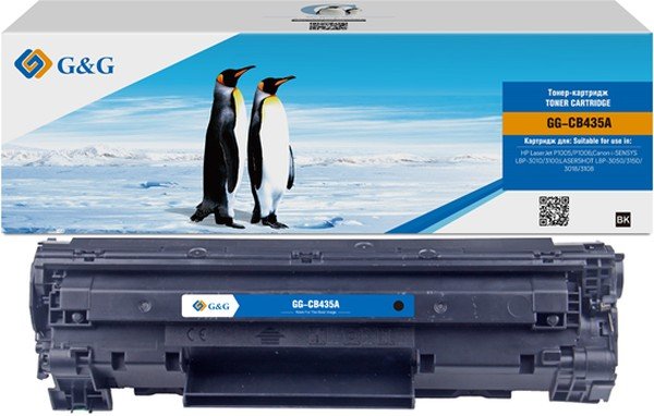 Картридж лазерный G&G GG-CB435A черный (1500стр) для HP LJ P1005/P1006